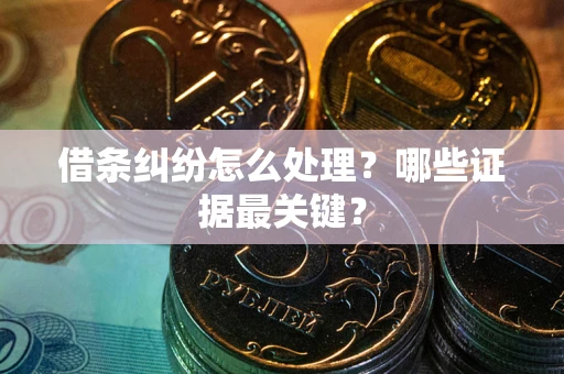济南借条纠纷怎么处理？哪些证据最关键？