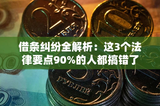济南借条纠纷全解析：这3个法律要点90%的人都搞错了