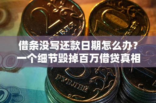 济南借条没写还款日期怎么办？一个细节毁掉百万借贷真相
